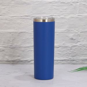 20oz Straight Skinny Glitter Sublimation Blank Tumbler Stainless Steel Vacuum <b>Thermal</b> Coffee <b>Mug</b> with Lid Logo - Product Image 5