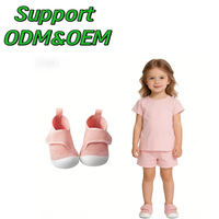 Chaussures décontractées en maille rose, confortables, respirantes, antidérapantes, semelle flexible, fermeture à scratch pour le jeu quotidien et la marche