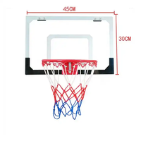 Support de basket-ball en plastique portable à montage mural réglable en hauteur pour adolescents adultes