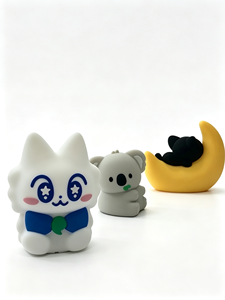 Veilleuse en silicone en forme de chat de dessin animé, lampe LED rechargeable à commande tactile, veilleuse de chevet en silicone souple pour enfants, décoration de chambre - Product Image 3