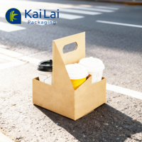 Porte-gobelets personnalisé biodégradable à paroi simple, robuste, pour boissons chaudes à emporter, en carton kraft, pour bubble tea et café