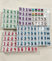 Ensemble de Mahjong américain populaire à thème Pixel Brick, avec tuiles graphiques distinctes pour les loisirs intérieurs et les fournitures de divertissement familial
