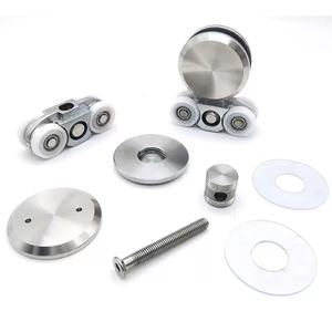 Roue suspendue moderne en acier inoxydable Poulie pour porte coulissante en verre Roue en nylon silencieuse <span class=keywords><strong>Rail</strong></span> <span class=keywords><strong>coulissant</strong></span> pour salle de bain Porte coulissante Douche - Product Image 1