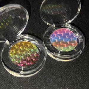 Nuevo diseño de lujo, sombra de ojos individual, patrón tejido, Arco Iris, Multicrom, maquillaje de ojos secos pigmentados, paleta de sombras de ojos que cambia de Color - Product Image 5