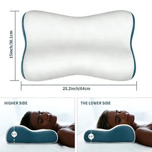 Almohada Cervical con Relleno de Espuma Viscoelástica y <span class=keywords><strong>Material</strong></span> 100% Poliéster para Alivio del Dolor - Product Image 5