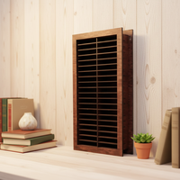 Étagère de rangement pour cassettes audio en bois, type sur pied, trois niveaux, non pliable, pour bureau