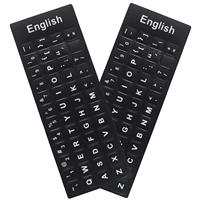 Autocollants de clavier français, autocollant de clavier en vinyle mat avec lettres blanches non transparentes pour PC ordinateur portable russe