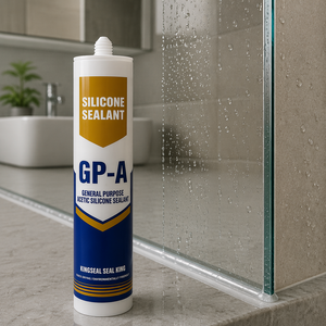 Scellant silicone acide à séchage rapide pour zones humides - Adhésif acétique résistant à l'eau pour l'étanchéité des toilettes et des baignoires - Product Image 2