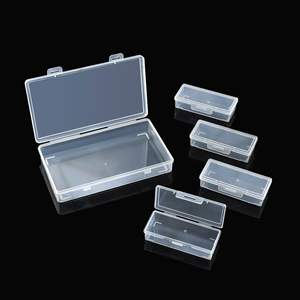 กล่องเก็บของทรงสี่เหลี่ยมใส 4 ช่องพร้อมฝาปิดสำหรับสิ่งของชิ้นเล็กอุปกรณ์จัดระเบียบเครื่องประดับภาชนะพลาสติก - Product Image 3