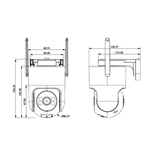 Cámara PT HD <span class=keywords><strong>de</strong></span> Lente Única con WIFI, Impermeable IP66, Alarma <span class=keywords><strong>de</strong></span> <span class=keywords><strong>Sonido</strong></span> y Luz, con Panel Solar y Aplicación Hieasy GTZS3-WI - Product Image 4