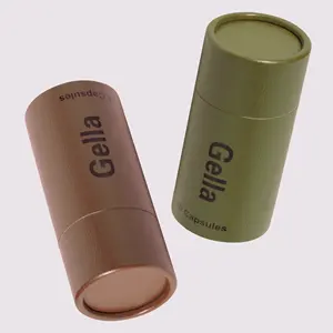 Cylindre en carton écologique, boîte ronde en papier kraft vide, boîtes en carton biodégradables artisanales, tubes d'emballage
