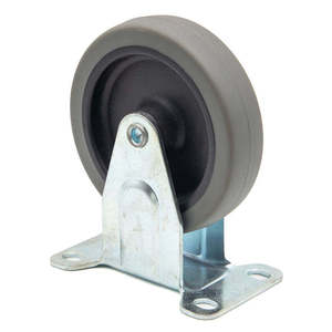 Roulettes pivotantes robustes de 5 pouces, cadre en acier inoxydable, roue en PU nylon avec frein à pédale, glissement silencieux et fluide pour la logistique - Product Image 2
