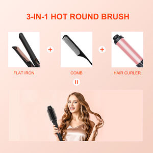 Haarstyling Borstels 1.5 Inch Krultang Volumiserende Verwarmde Ronde Keramische Toermalijn Ionische Kam Thermische Borstel - Product Image 5