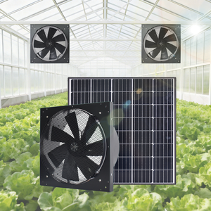 Ventilateur d'extraction mural industriel 24V sans balais IP68 à énergie solaire, économe en énergie, pour serres et élevages avicoles - Product Image 1