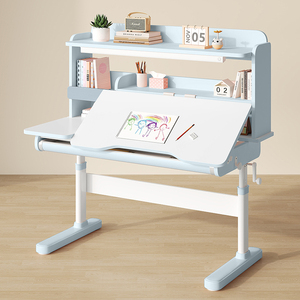 Tavolo da studio ergonomico per <span class=keywords><strong>bambini</strong></span> mobili per la casa Design intelligente Anti-gobbo per l'apprendimento dei <span class=keywords><strong>bambini</strong></span> scrivania e sedia con libreria - Product Image 6