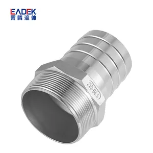 Adattatore per tubo flessibile idraulico in acciaio inossidabile di marca cinese Leadtek raccordi per capezzoli
