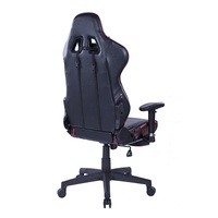 VANBOW Chaise de jeu ergonomique avec appui-tête réglable et support en bois Dossier en cuir synthétique