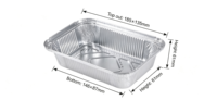 Boîte à lunch en aluminium pur, récipient jetable en aluminium résistant aux hautes températures, barquette en aluminium pour emballage à emporter en gros