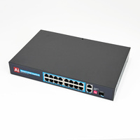 Commutateur PoE 16 ports 48V 240W OEM/ODM avec alimentation intégrée IEEE 802.3 AF/AT pour caméra IP, point d'accès sans fil