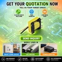 Transformateur miniature EFD15 à faible perte avec noyau en ferrite Mn-Zn puissant pour pilote LED de maison intelligente, transformateur SMD 220 V vers 12 V
