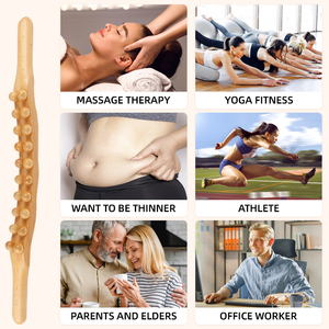 Bastone da <span class=keywords><strong>massaggio</strong></span> in legno Gua Sha cuoio capelluto Cellulite corpo piede indietro in legno <span class=keywords><strong>massaggio</strong></span> rullo di legno terapia strumenti di <span class=keywords><strong>massaggio</strong></span> - Product Image 3
