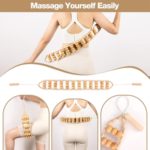 5-teiliges Set kolumbianische Massagegeräte aus Holz, Körperformungs-Holztherapie-Massagewerkzeug-Set - Product Image 2