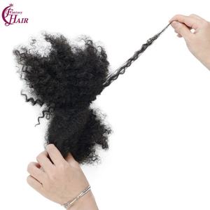Extensiones de cabello humano virgen FH 100%, cabello a granel rizado Afro para Micro giros, rastas de ganchillo, trenzado bohemio, tejido de doble dibujo - Product Image 5