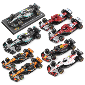 Bburago 1:43 <span class=keywords><strong>F1</strong></span> 2025 avec casque et cache de conduit en acrylique, modèle de voiture en alliage moulé sous pression Formule SF-25 Sainz Leclerc W16 MCL39 RB21 <span class=keywords><strong>F1</strong></span> - Product Image 1