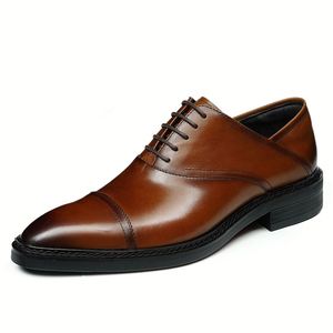Dernier modèle de chaussures en toile respirantes décontractées et habillées pour hommes, style britannique, idéales pour les mariages d'automne - Product Image 6
