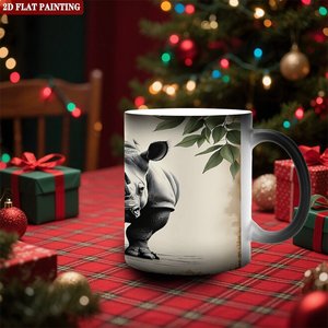 Frosted Black <b>Ceramic</b> <b>Mug</b> 11oz Heat Activated Daily Tea Cup - Product Image 2