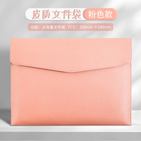 Porte-documents A4 en PU grande capacité, sac de classement de haute qualité, personnalisable avec logo pour réunions, affaires, étudiants, promotion