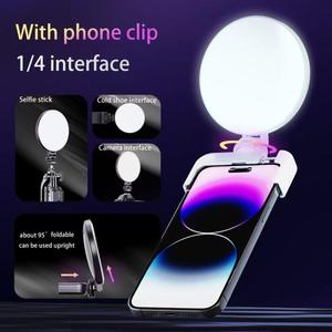 Lámpara LED Recargable para Selfies con Espejo, Fácil de Transportar, con Clip para Teléfono, Venta al Por Mayor, Nuevo - Product Image 2