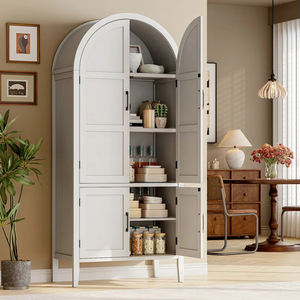 خزانة مطبخ مقوسة بارتفاع 71 بوصة من الشركة المصنعة للأثاث، خزانة مطبخ مقوسة بـ 5 طبقات مع أبواب ورفوف - Product Image 2