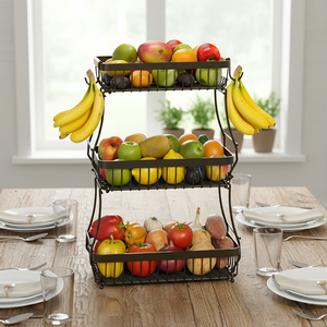 Portafrutta da Cucina in Ceramica a 3 Ripiani Staccabili per <span class=keywords><strong>Frutta</strong></span>, Verdura, Snack e Dessert - Product Image 4