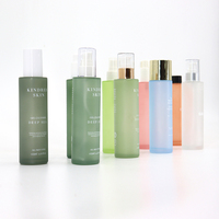 Hautpflege Mattgrüne Ätherische Öl Glasflasche Kosmetik-Sprühflasche Lotion Emulsion Toner Pumpflasche Verpackung Gesichtsessenz Flüssigkeitsflasche