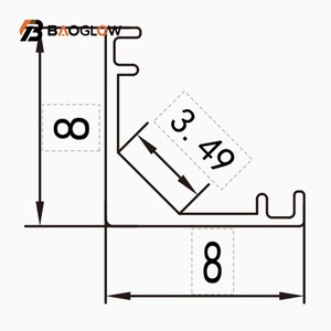 New Customized 45° Oblique Beam Degree <b>Corner</b> Angle Led Profile Aluminum Profile <b>Wall</b> Ceiling <b>Corner</b> Led Strip <b>Light</b> V-type - Product Image 6