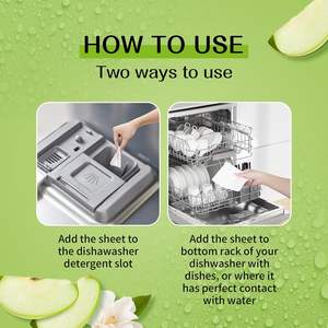 Finesse Class Splendid Quality Biodegradable Stirps Hojas de papel de detergente ecológico para lavavajillas - Product Image 5