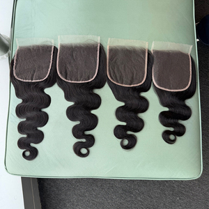 มีจำหน่ายผมแท้บราซิล 100% แบบเวฟ  พร้อมเชือกผูกผม HD Lace Closure 6x6  ความหนาแน่นสูง 150-180% ผมหยิก  ขนาด 14-20 นิ้ว สีดำธรรมชาติ - Product Image 3