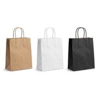 Sac alimentaire personnalisé en papier kraft SOS marron pour emporter, emballage avec logo imprimé, vente en gros en vrac