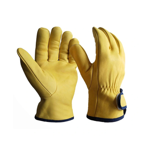 Guantes <span class=keywords><strong>de</strong></span> cuero <span class=keywords><strong>de</strong></span> cabra <span class=keywords><strong>para</strong></span> motocicleta, forro <span class=keywords><strong>de</strong></span> carreras <span class=keywords><strong>de</strong></span> grado AB, con gancho y bucle - Product Image 1