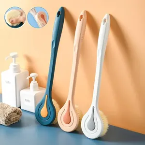 <b>Long</b> <b>Handle</b> Bath <b>Brush</b> Soft Hair Back Bath <b>Brush</b> Bathroom Body Bath <b>Brush</b> Back Scrubber Shower Exfoliation <b>Brush</b> - Product Image 1