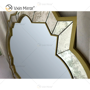 <span class=keywords><strong>Miroir</strong></span> mural de luxe Antique doré WXM-1139 Unique pour salon - Product Image 5