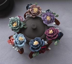 Hongyi – Nouveauté : Bracelet pour femme style Mori, design original, simple, avec fleur en tissu, bijou de main, style coréen et Hanfu ancien - Product Image 3