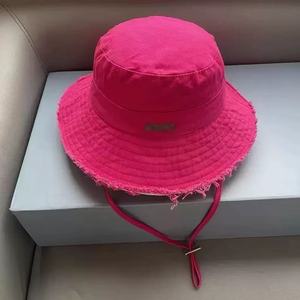 Casquette Bob Unisexe en Coton Personnalisée avec Logo Métallique et Bordure en Fourrure, Grand Bord Lavé, Chapeau de Soleil pour Vacances et Activités de Plein Air – Vente en Gros - Product Image 6