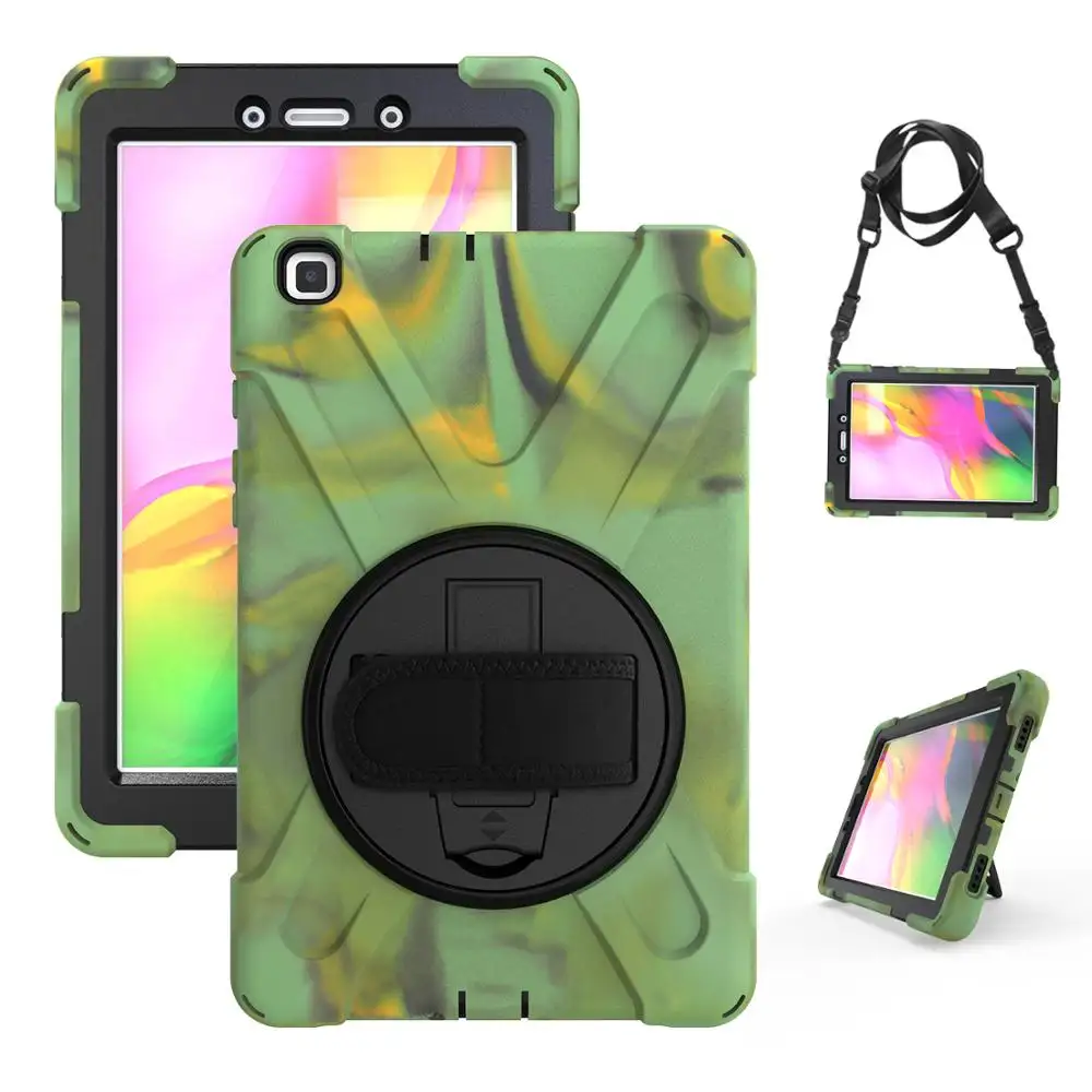 For Samsung Galaxy Tab A 8.0 T290 T295 2019 Duty Rugged Defender Shield Case With Shoulder Belt