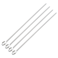 Brochettes de kebab larges en métal réutilisables en acier inoxydable pour viande, poulet, légumes et grillades en plein air