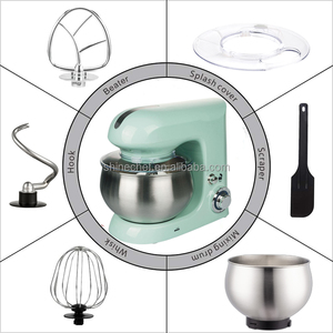 Artisan Tilt-Head Stand <strong>Mixer</strong> 1300W 5QT <strong>Glass</strong> <strong>Bowl</strong> - Vintage Design for Home Baking Cakes Frosting - Product Image 1