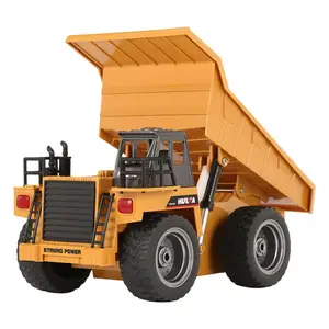 בסיטונאות huina 1540 dump משאית-Huina 1540 1/18 RC Dump משאית 2.4G 6CH שלט רחוק חופר צעצועי סגסוגת RC דגם צעצוע הנדסת רכב צעצוע לילדים מכוניות
