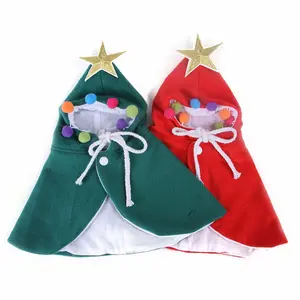 Рождественская накидка для домашних животных, костюм, Рождественская шапка, мягкая толстая красная одежда, аксессуары, накидка для кошек и собак