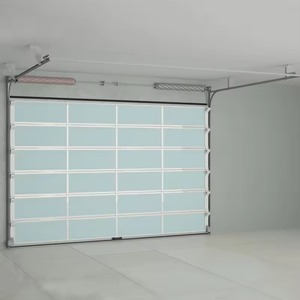 Porte de <span class=keywords><strong>garage</strong></span> sectionnelle résidentielle moderne en aluminium noir avec isolation acoustique, commande automatique, coulissante verticalement, <span class=keywords><strong>prix</strong></span> bas - Product Image 3